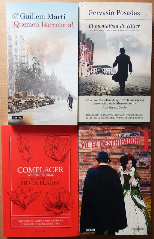 Pack 4 Novelas: ¿Quemen Barcelona!, El Mentalista de Hitler, Complacer, Yo El Destripador - imagen 1