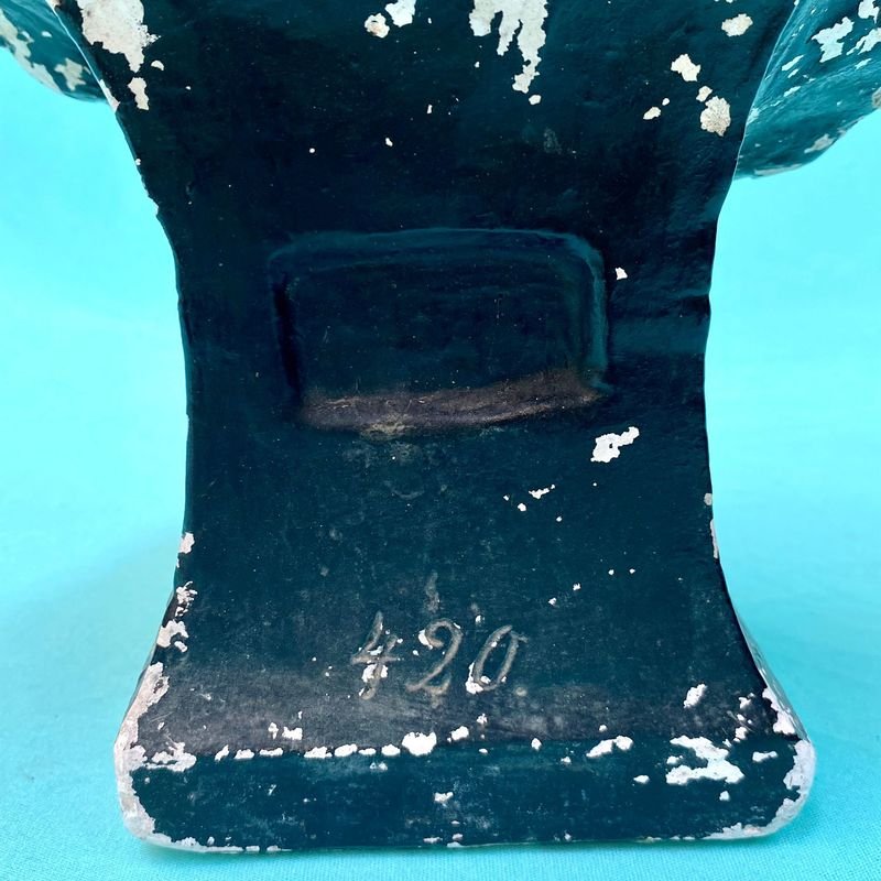 Figura busto de Jeque o Personaje del Medio Oriente en tiza pintada a mano - imagen 6