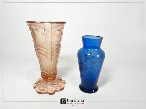 Par de floreros de vidrio decorativos - imagen 1