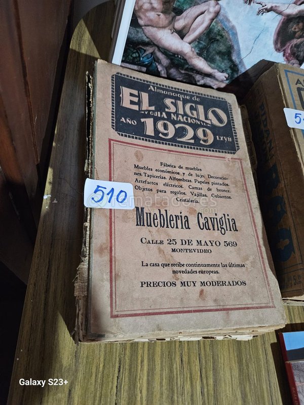 Almanaque El Siglo y Cuba 1929 - Mueblería Caviglia Montevideo