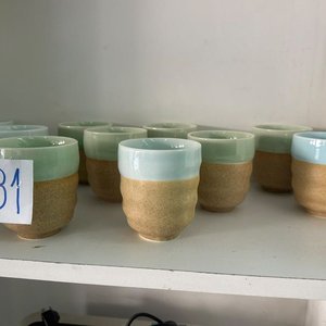 Lote de 12 Vasos de Cerámica Artesanal - imagen 2