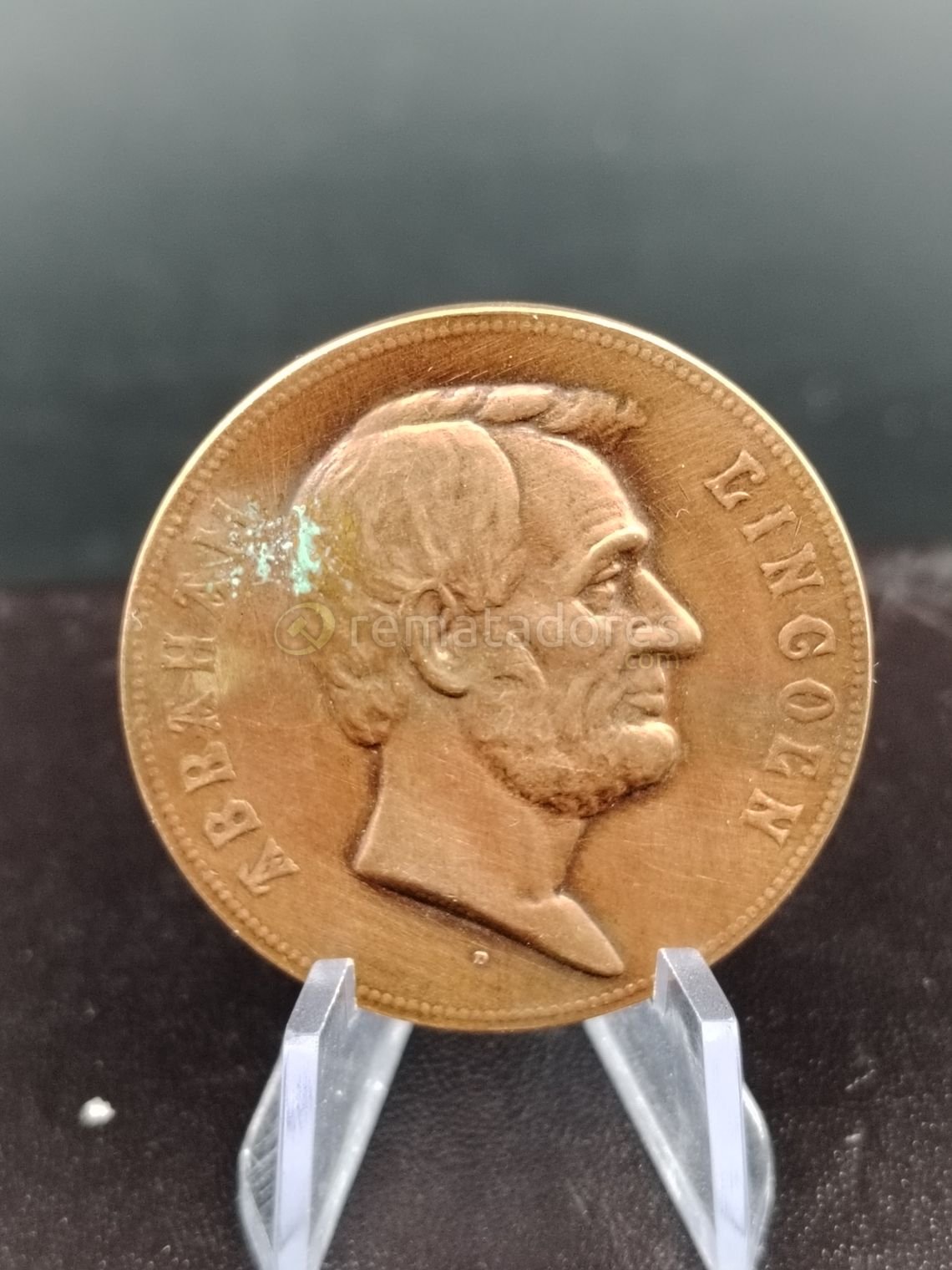 Medalla Conmemorativa Abraham Lincoln Inaugurado Presidente Estados Unidos