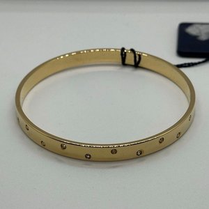 Pulsera Rígida Swarovski Dorada con Cristales Transparentes - imagen 4