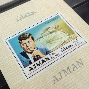 Sello Conmemorativo de Ajman de 1969 de John F. Kennedy - imagen 2