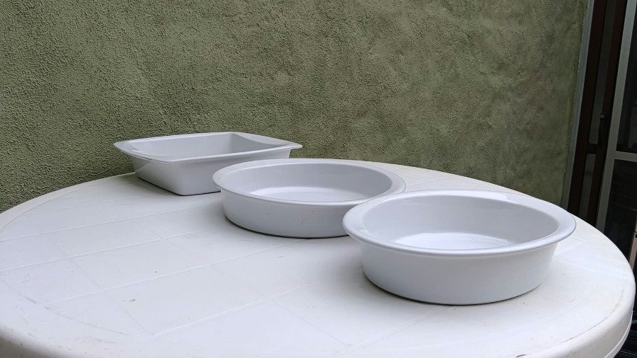 Juego de 3 Fuentes de Cerámica Portuguesa Cook & Serve by Viana Alegre
