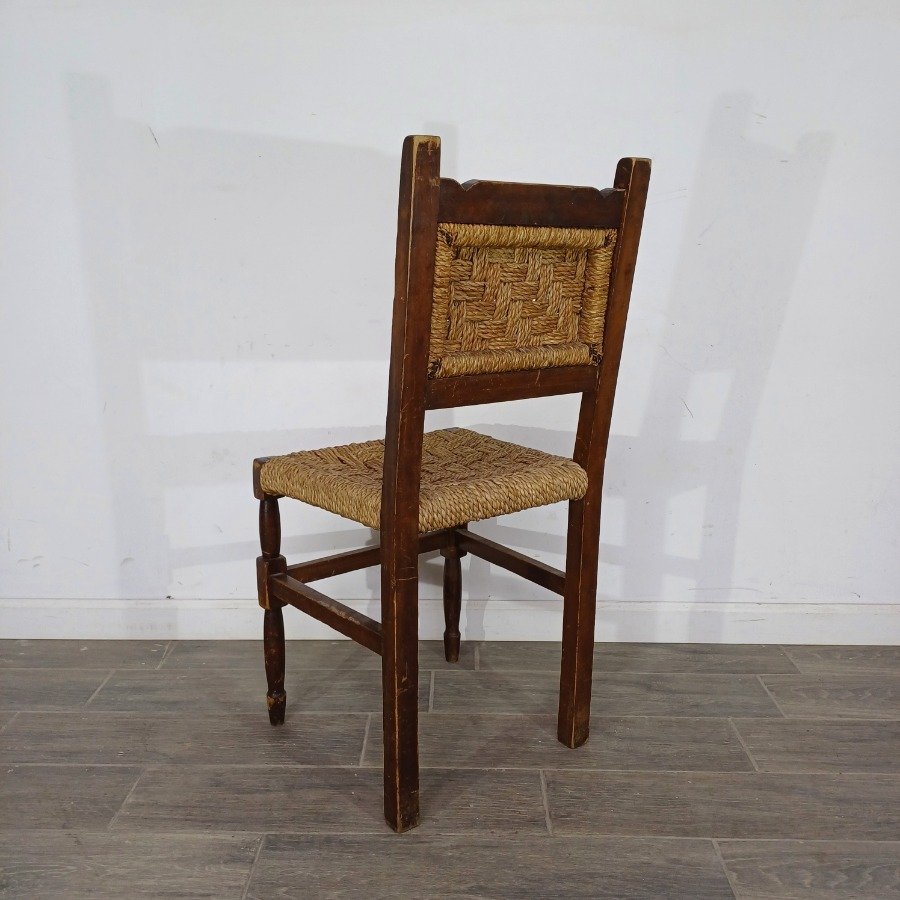 Silla de madera con asiento y respaldo tejidos - imagen 8