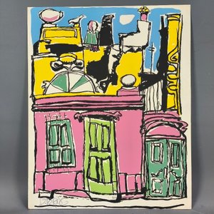 Serigrafía "Paisaje Urbano" de Denry Torres, Setiembre 1975 - imagen 1