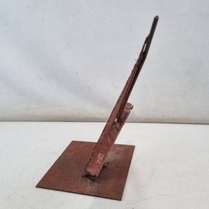L 371 - 1 Pieza - Atractiva escultura moderna de velero en hierro patinado, con base rectangular (Medidas 25x15x30cm) - imagen 3