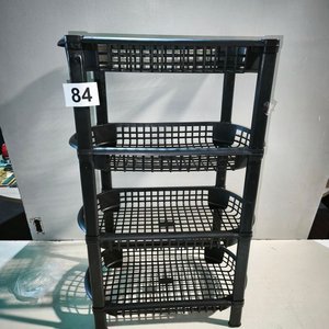 2 Fruteros Desarmables de Plástico Negro con Estantes - imagen 1