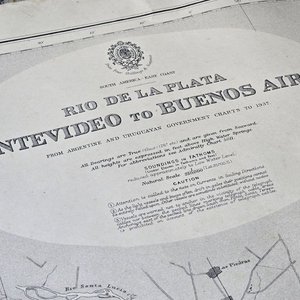Mapa Náutico Río de la Plata: Montevideo a Buenos Aires, Publicación de 1937 - imagen 2