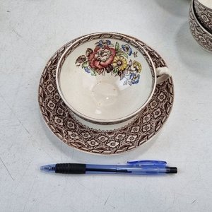 Juego de Loza "Harvard Empire" Inglés con Decoración Floral y Cenefas - 51 Piezas - imagen 11