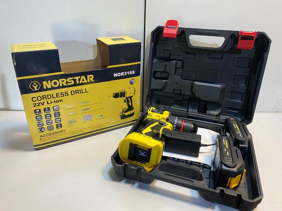 Lote anterior: Atornillador cordless de metal con baterías y accesorios