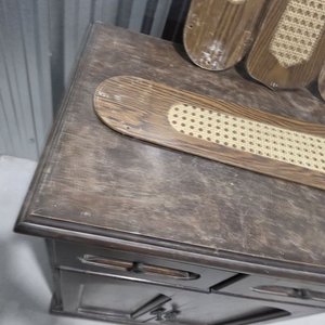Aspas de Ventilador de Madera con Rejilla Estilo Caña (4 Unidades) - imagen 5