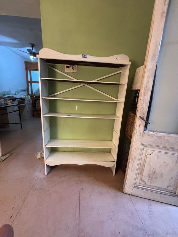 Estantería Blanca de Madera con 5 Niveles