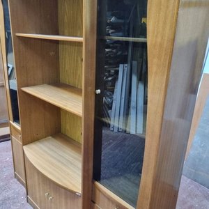 Mueble Modular Living MDP con Vitrinas Cristal Ahumado y Estantería Duratex Brasil - imagen 4