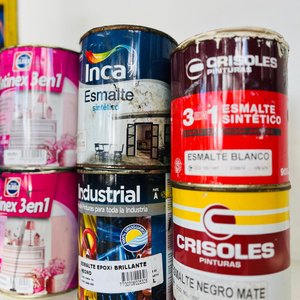 Lote de 9 Latas de Esmalte Sintético y Brillante de Varios Colores - imagen 2