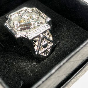 Anillo Masónico en Metal Plateado con Caja - imagen 3