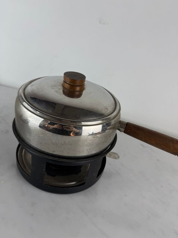 Conjunto de porcelana y fondue con soporte - imagen 7