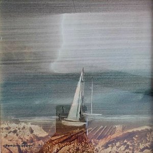 Cuadro "Velero" de José Montani, 20 x 20 cm - imagen 2