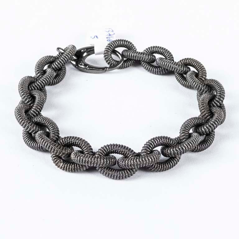 Pulsera de plata con baño de rodio negro - Accesorios de moda - imagen 2