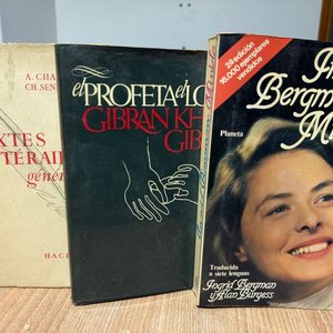 Lote siguiente: Lote de 3 Libros: Les Textes Littéraires, El Profeta, Ingrid Bergman: Mivida