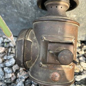 Farol Francés Antiguo L. Blériot París Bronce - imagen 2