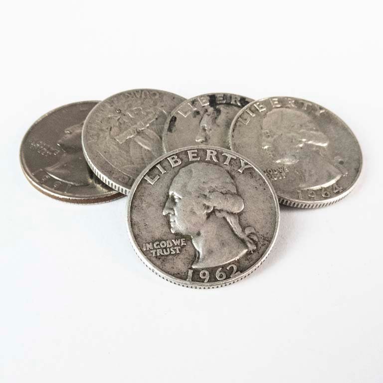 5 Monedas de 1/4 de Dólar de Estados Unidos (1959-1964)