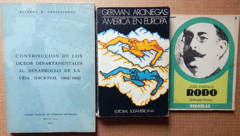 Lote de 4 Libros: Contribución de los Liceos, Gualicho, Rodo y América en Europa