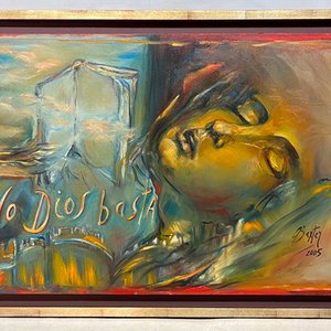 Óleo "Solo Dios Basta" de Ana Baxter - 60 x 130 cm, 2005 - imagen 2
