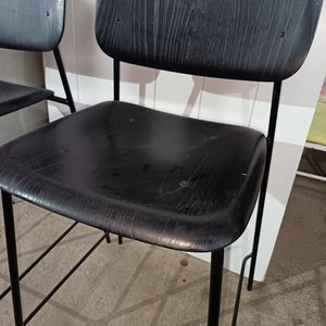Par de Banquetas Altas Modernas Negras - imagen 2
