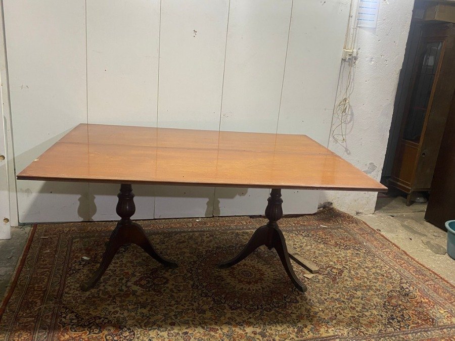 Mesa de madera antigua con espejo - imagen 4
