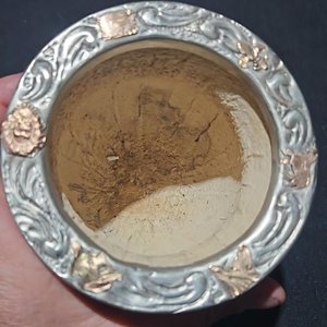 Mate de Plata y Oro con Detalles Florales y de Animales - imagen 5