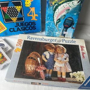 Lote de Juegos Clásicos: Puzzle Ravensburger, Naipes y Juego de Damas - imagen 6