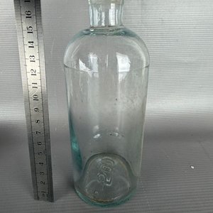 Frasco de Farmacia Antiguo de Vidrio Transparente - imagen 3