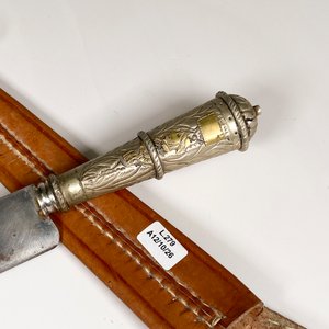 Cuchillo de Acero Solingen con Cabo de Platería Criolla y Vaina - imagen 5