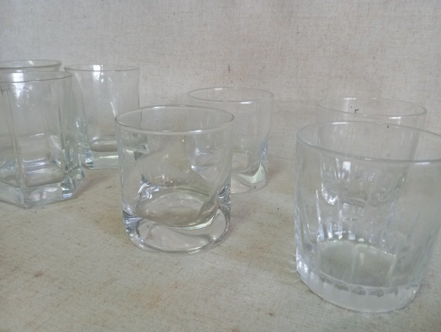 8 vasos de cristal claro - imagen 4