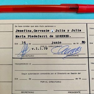 Acción de O.N.D.A. de 1980, Valor N$ 25, Firmada y Sellada - imagen 5