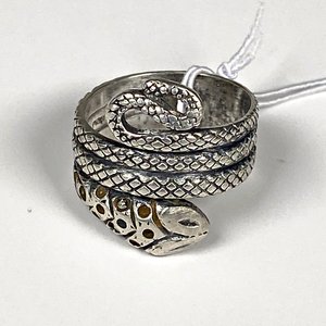 Anillo de Plata Diseño Serpiente Enroscada - imagen 2