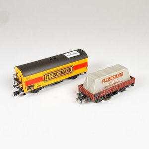 Lote anterior: Dos Vagones de Trenes Fleischmann a Escala