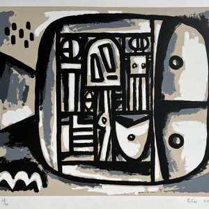 Serigrafía "Pez" de Manuel Pailos, Firmada y Fechada '91 - imagen 1