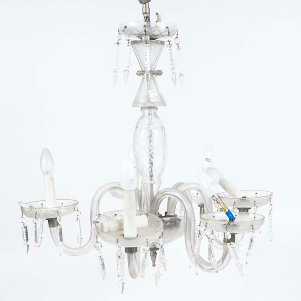 Lote anterior: Lámpara de techo de 6 luces en cristal, floja y con detalles faltantes