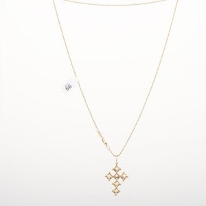 Cadena con Cruz de Oro 18k y Perlas Pequeñas - imagen 2