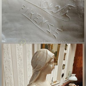 Busto de Mujer "Firenze" y Pedestal Decorativo Estilo Barroco - imagen 2