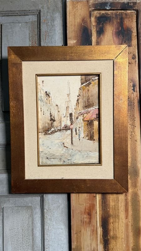 Pintura "Torre Eiffel" de Julio Michielli, 23x18cm