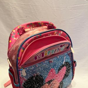 Mochila Escolar Infantil Minnie Mouse con Lentejuelas y Lunares - imagen 3