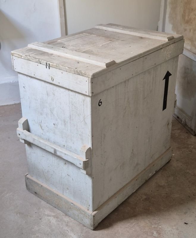 Cajón de Madera Transportadora o Embalaje de Obras de Artes en Madera Rustica con Tapa - imagen 4