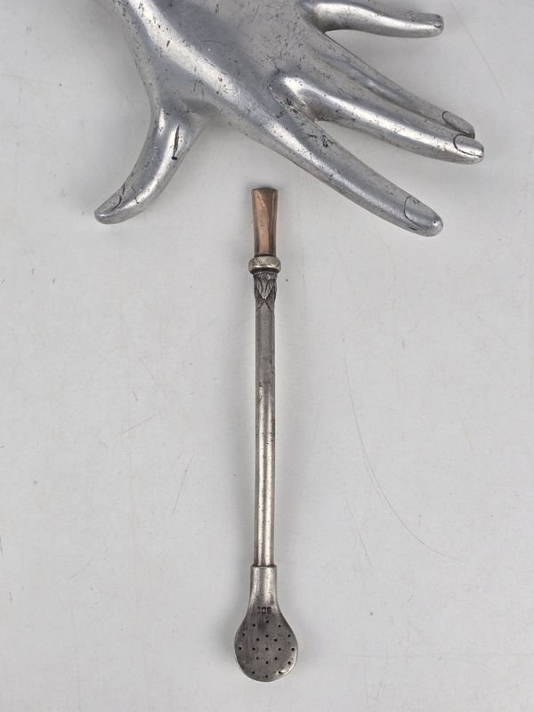Bombilla de Plata y Oro para Mate