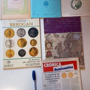 Lote siguiente: Lote de Catálogos Numismáticos Españoles: Años 70s y 90s, Colección Breogan