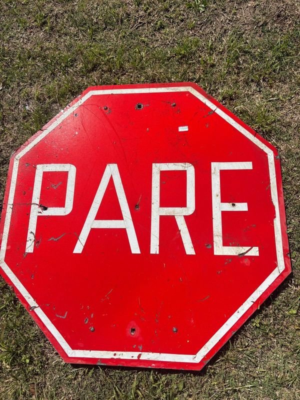 Cartel de señalización de PARE, medidas 73 x 75