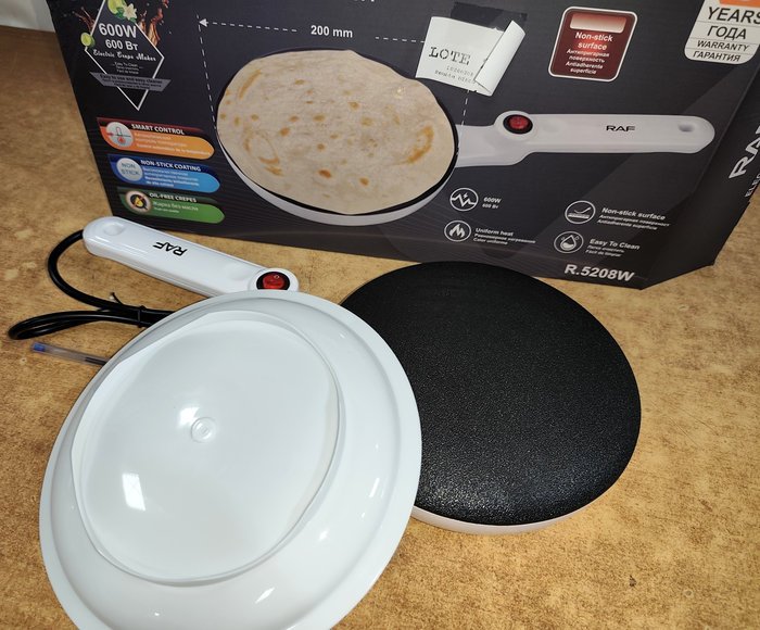 PANQUEQUERA ELÉCTRICA CON PLATO, TERMOSTATO, NUEVO EN CAJA - imagen 3